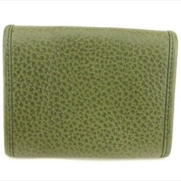 Dior Coin Purse Green Beige Gold leather Woman unisex Authentic Used - Picture 8 of 8